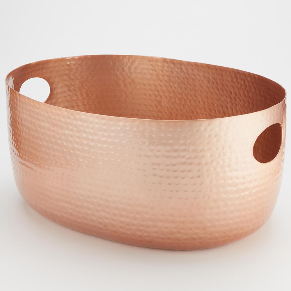 Hammered Aluminum Beverage Tub Copper 16 25 Qt