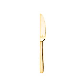 Stainless Steel Sharp Gold Steak Knife, 6 Pieces 18/0 Elegant Design Dish  Knife With Mirror Polished, Dishwasher Safe 