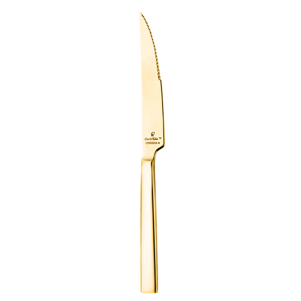 Chef's Table Gold Steak Knife, 18/0 SS w/Gold PVD Finish