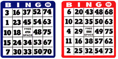 bingo cards standard hard card 100 pk