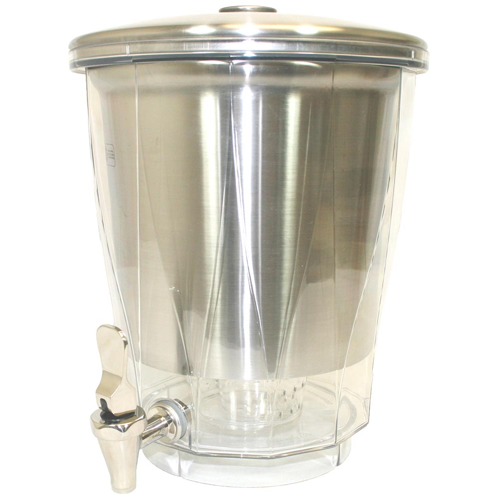 Service Ideas Elite Stainless Steel Vintage Gold Round Cold Beverage  Dispenser, 3 Gallon Capacity