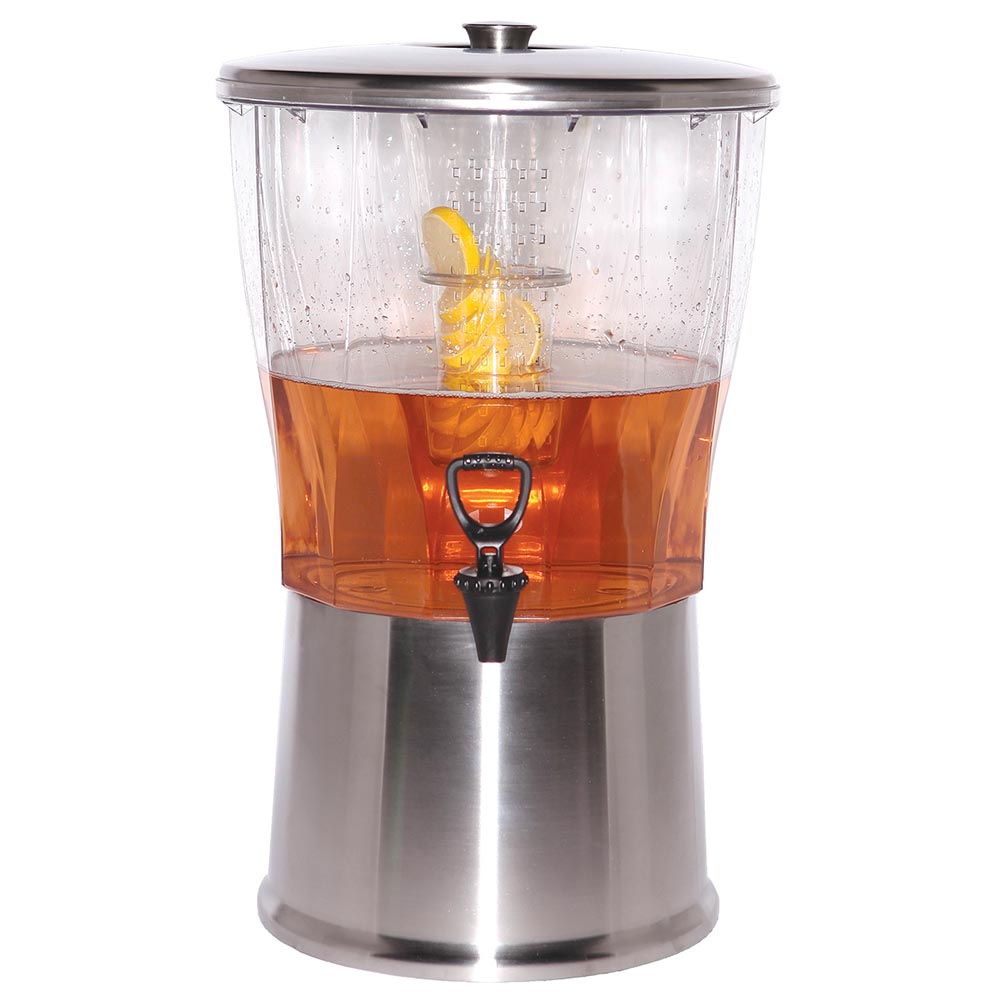 3 Gallon Plastic Beverage Dispenser with Stainless Steel Base