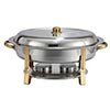 Gold Trimmed Stainless Steel